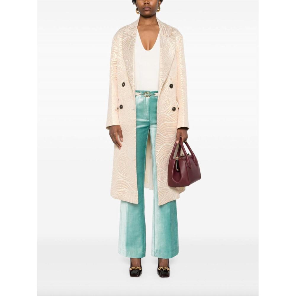 NEW FORTE FORTE golden sunrise jacquard coat in gold